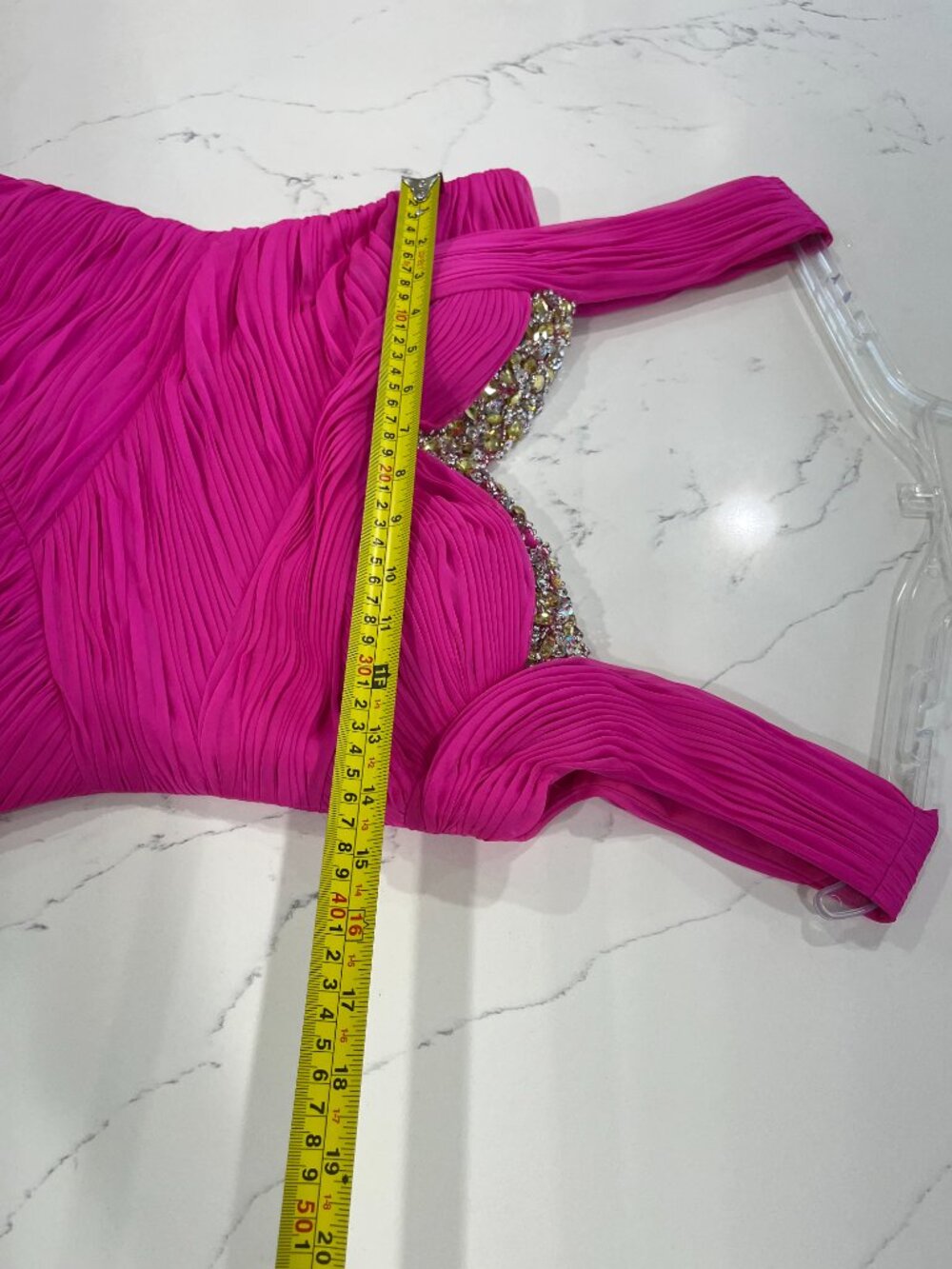 Sherri Hill Fucsia Cocktail Dress Size 4 - Picture 7 of 7